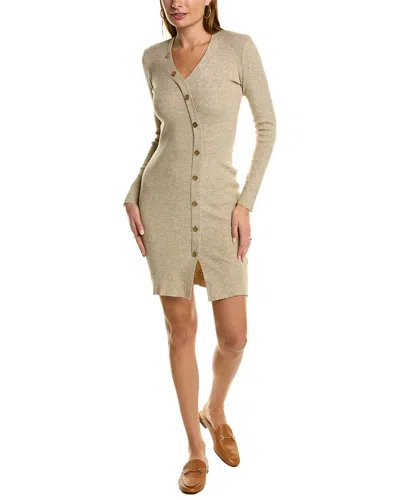 Gracia Asymmetric Cardigan Dress In Brown