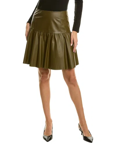 Lafayette 148 Fran Leather Skirt In Green