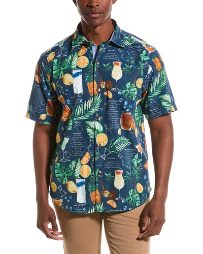 Tommy Bahama Men's Island Social Silk-blend Short-sleeve Shirt In Blue