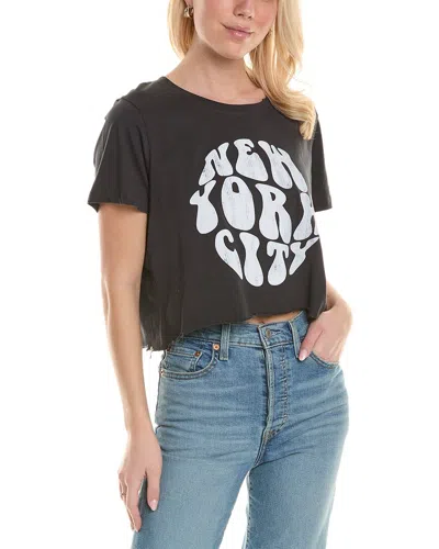 Prince Peter Nyc Bubble Crop T-shirt In Black