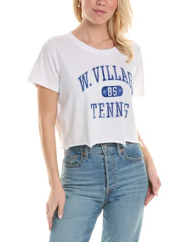 Prince Peter West Village Tennis Crop T-shirt In White