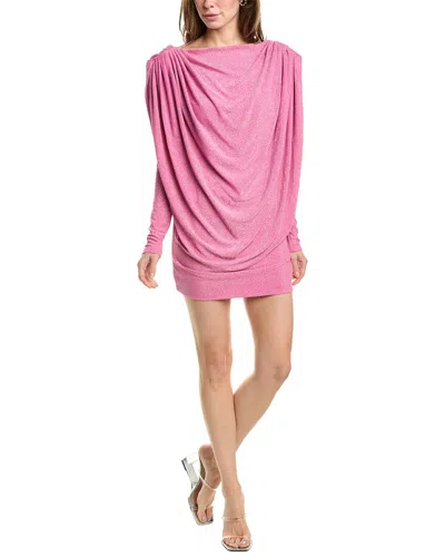 Beulah Draped Mini Dress In Pink