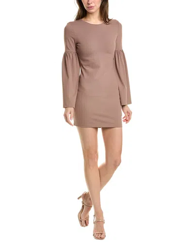Susana Monaco Bell Sleeve Mini Dress In Brown