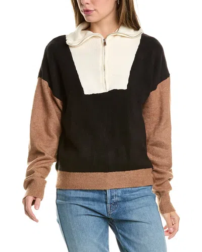 Aiden 1/4-zip Sweater In Brown