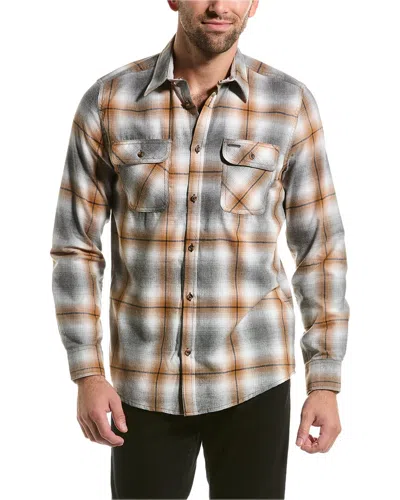 Point Zero Brush Flannel Shirt In Brown