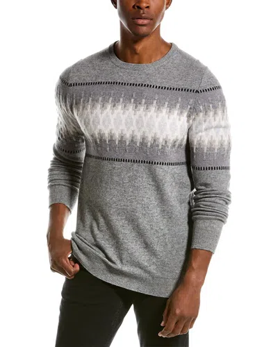 Scott & Scott London Tonal Wool & Cashmere-blend Sweater In Grey