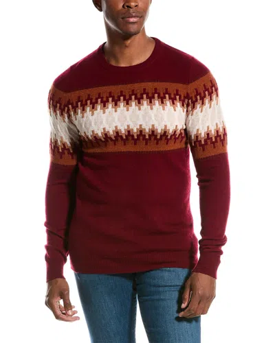 Scott & Scott London Fairisle Wool & Cashmere-blend Crewneck Sweater In Red