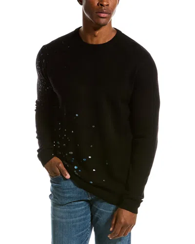 Scott & Scott London Foil Wool & Cashmere-blend Sweater In Black