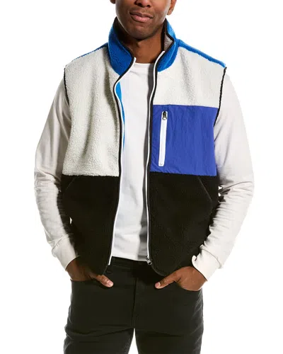 American Stitch Polar Fleece Vest In Blue