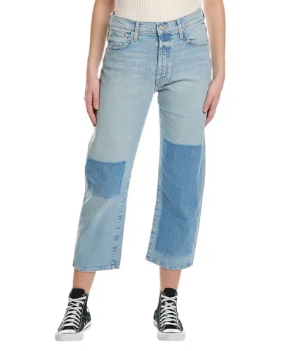 Mother The Ditcher Crop Pre-party Jeans In Light Blue