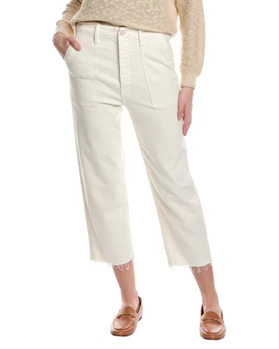 Mother Denim High-waist Spinner Skimp Cream Puffs Wide Leg Jean In White