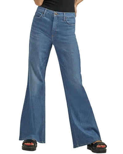 Lee Sienna Bright Mid Rise High Drop Flare Jean Jean In Blue