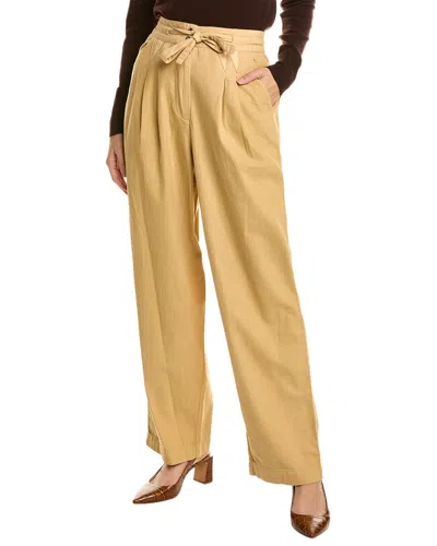 Sea Ny Therese Twill Pleated Pant In Brown