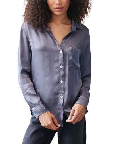 Bella Dahl Oversized Shirt In Grey