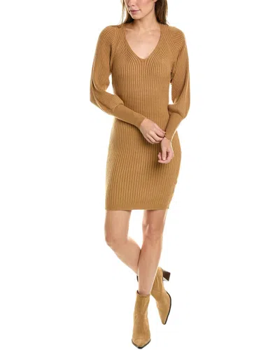 Harper Ribbed Sweaterdress In Yellow