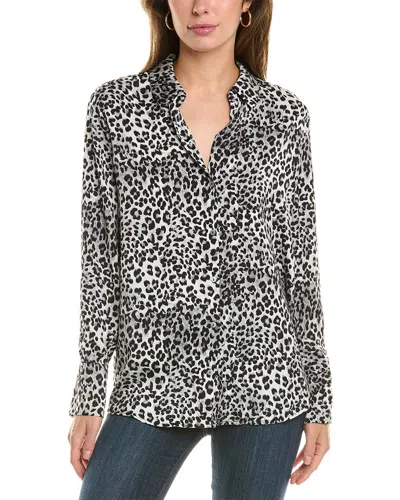 Rachel Rachel Roy Button-down Satin Shirt In White