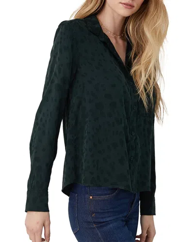 Bella Dahl Flowy Hem Pocket Button Down Shirt In Green