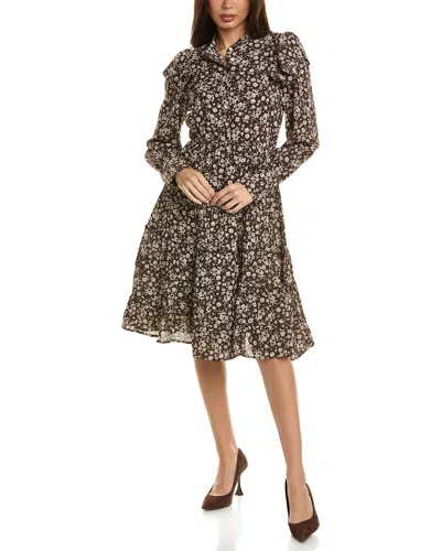 Area Stars Ashley Floral Dress In Brown Multicolor