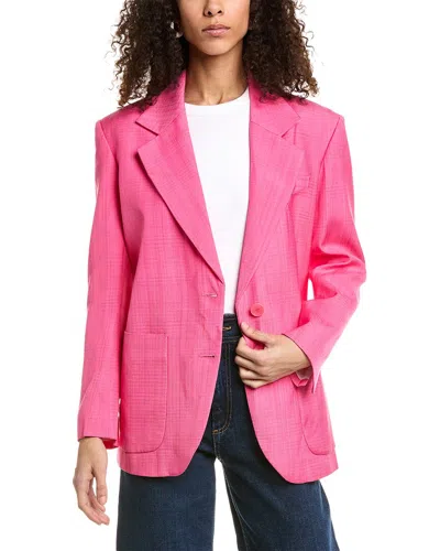 Sandro Woman Suit Jacket Magenta Size 2 Viscose In Pink