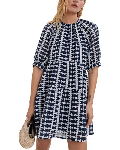 Maje Woven Dress In Blue