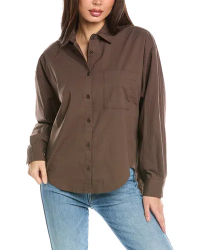 Pistola Sloane Oversized Shirt In Brown