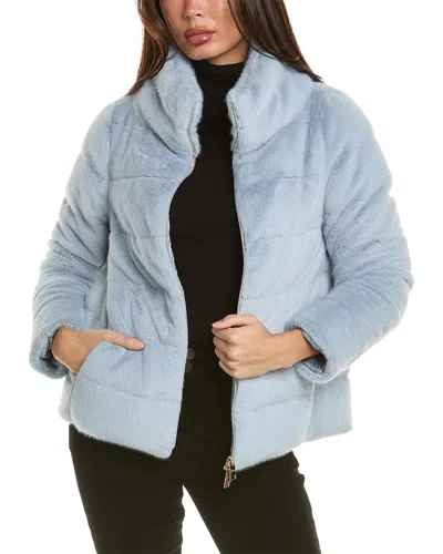 Herno Teddy Coat In Blue