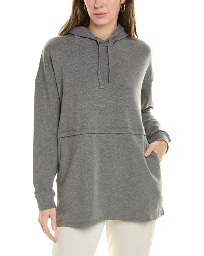Barefoot Dreams Mc Fleece Luxe Lounge Anorak Sweatshirt In Grey
