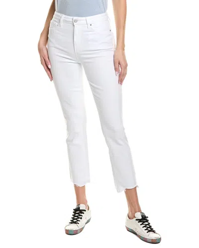 Paige Accent Crisp White Ultra High Rise Straight Jean