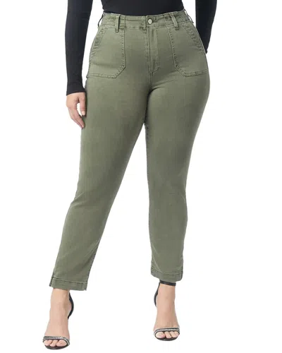 Paige Crush Crop Pant Vintage Ivy Green Utility Straight Jean