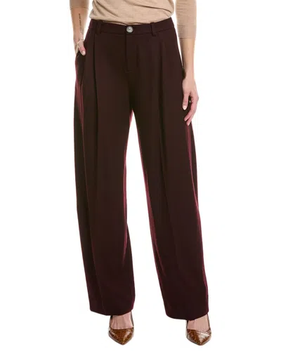 Vince Pleat Front Wool-blend Pant In Red