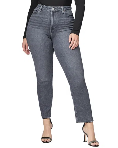 Paige Accent Ash Black Ultra High Rise Straight Jean