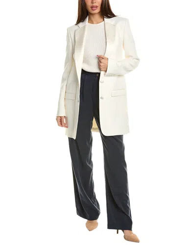 Michael Kors Collection Boyfriend Tuxedo Jacket In White