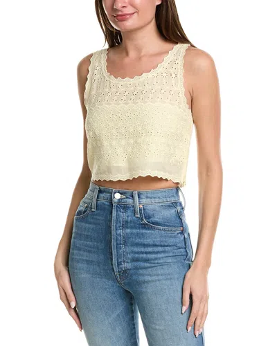 Loveshackfancy Luvita Crop Top In Yellow