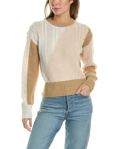 French Connection Madelyn Cable Wool-blend Sweater In Brown