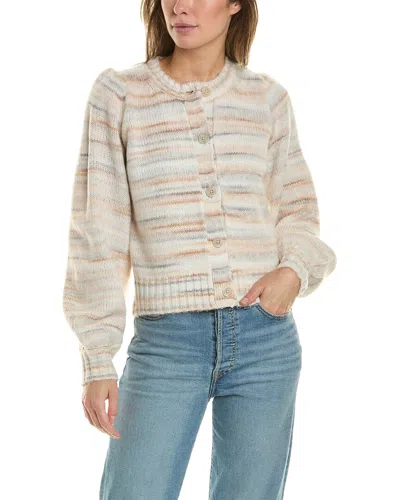 French Connection Maly Space-dye Wool-blend Cardigan In Beige