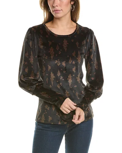 Bobeau Velvet Top In Black