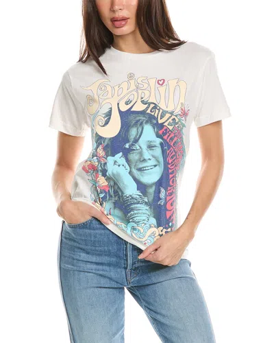 Goodie Two Sleeves Janis Joplin T-shirt In White