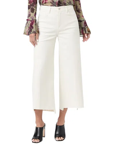 Paige Cropped Frankie Wide-leg Jeans In Desert Dune Destructed