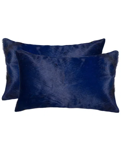 Lifestyle Brands Set Of 2 Torino Cowhide Pillows