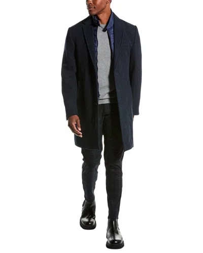 English Laundry Wool-blend Coat In Blue
