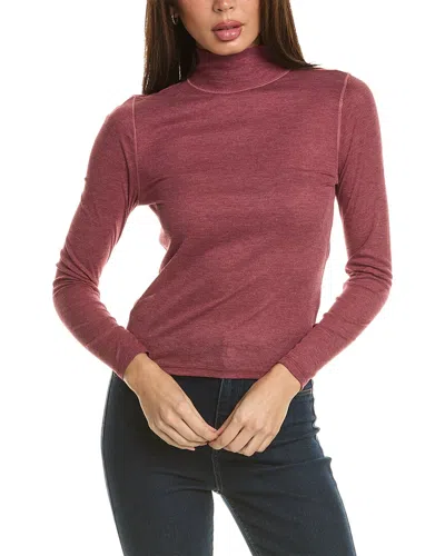 Madewell Second Skin Mock Neck Top In Red