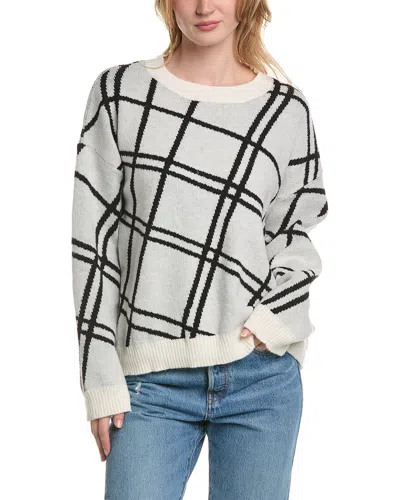 Luxe Always Grid Sweater In White