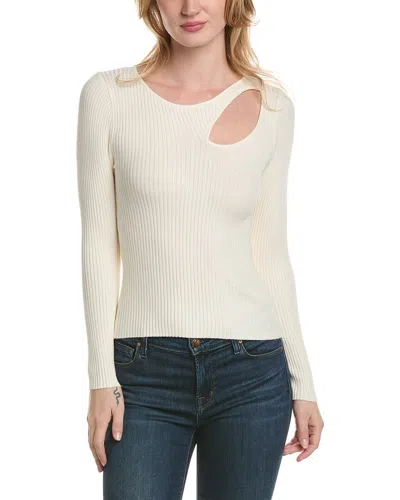 Luxe Always Cutout Sweater In White