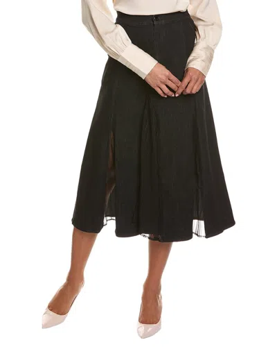 Gracia Denim Skirt In Black Multi