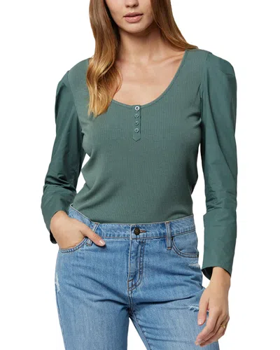 Joie Nadine Long Sleeve Top In Blue In Grey