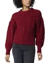 Joie Astrid Crew Neck Wool Sweater In Red