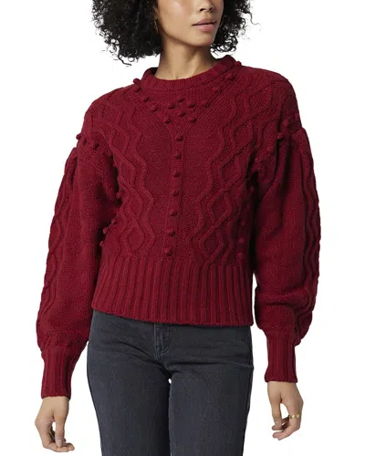 Joie Astrid Crew Neck Wool Sweater In Red