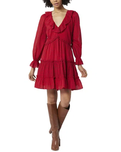 Joie Adanson Mini Cotton Dress In Red
