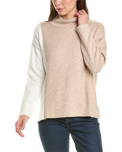 Joan Vass New York Joan Vass Funnel Neck Sweater In Brown