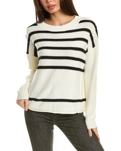 Lovestitch Stripe Sweater In White